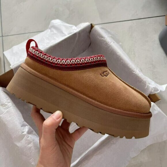 UGG Tazz Platform Slippers Chestnut Sandals - Picture 5 of 5